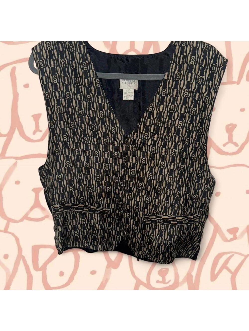 Vintage Robert stock 100% silk vest